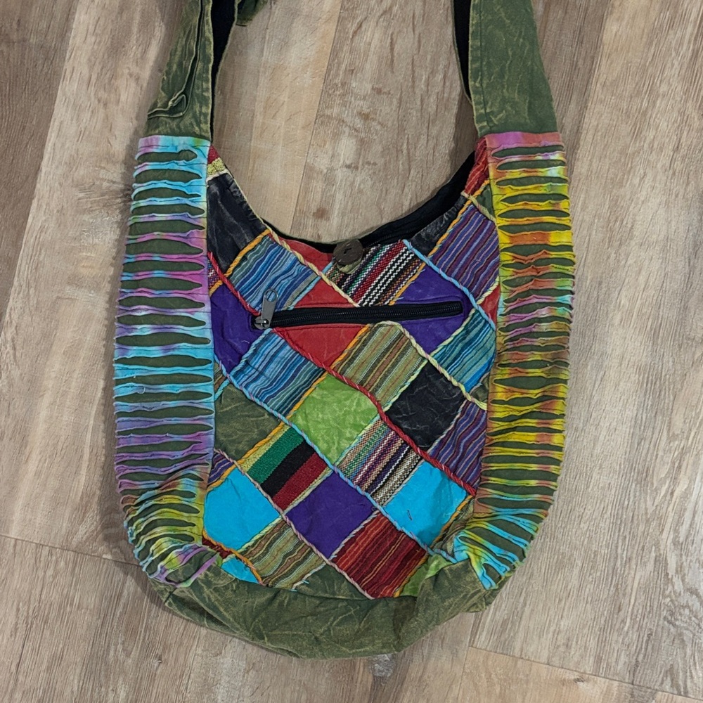 Earthbound Multicolor Patchwork Shoulder Bag - image 1